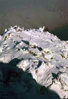 The summit of Bowfell Buttress in the evening light.