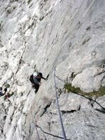 Steve on the crux.