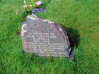 Bob Graham's grave at Stonethwaite. (Jonathan Steele)